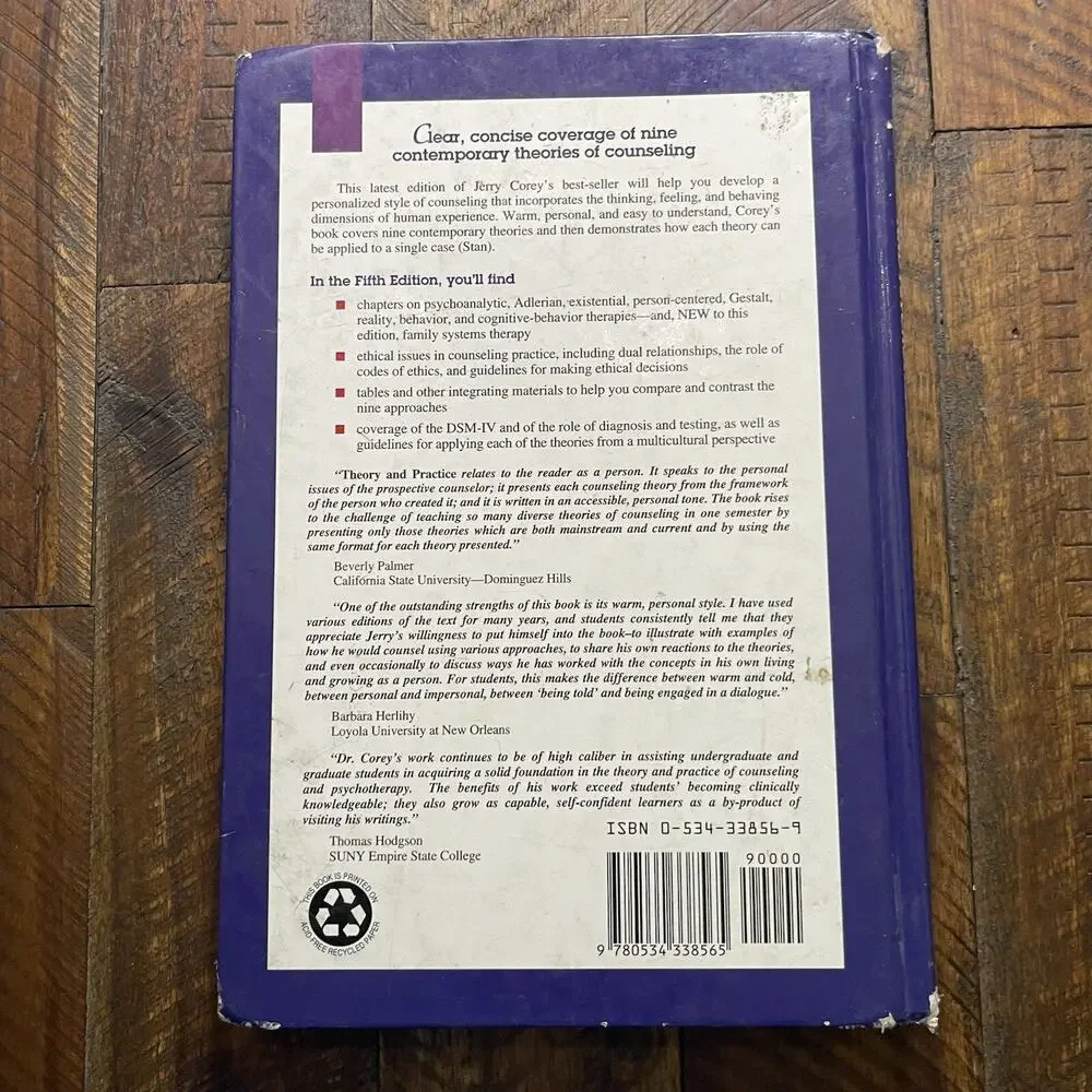 Theory and Practice of Counseling and Psychotherapy by Gerald Corey (1995,...
